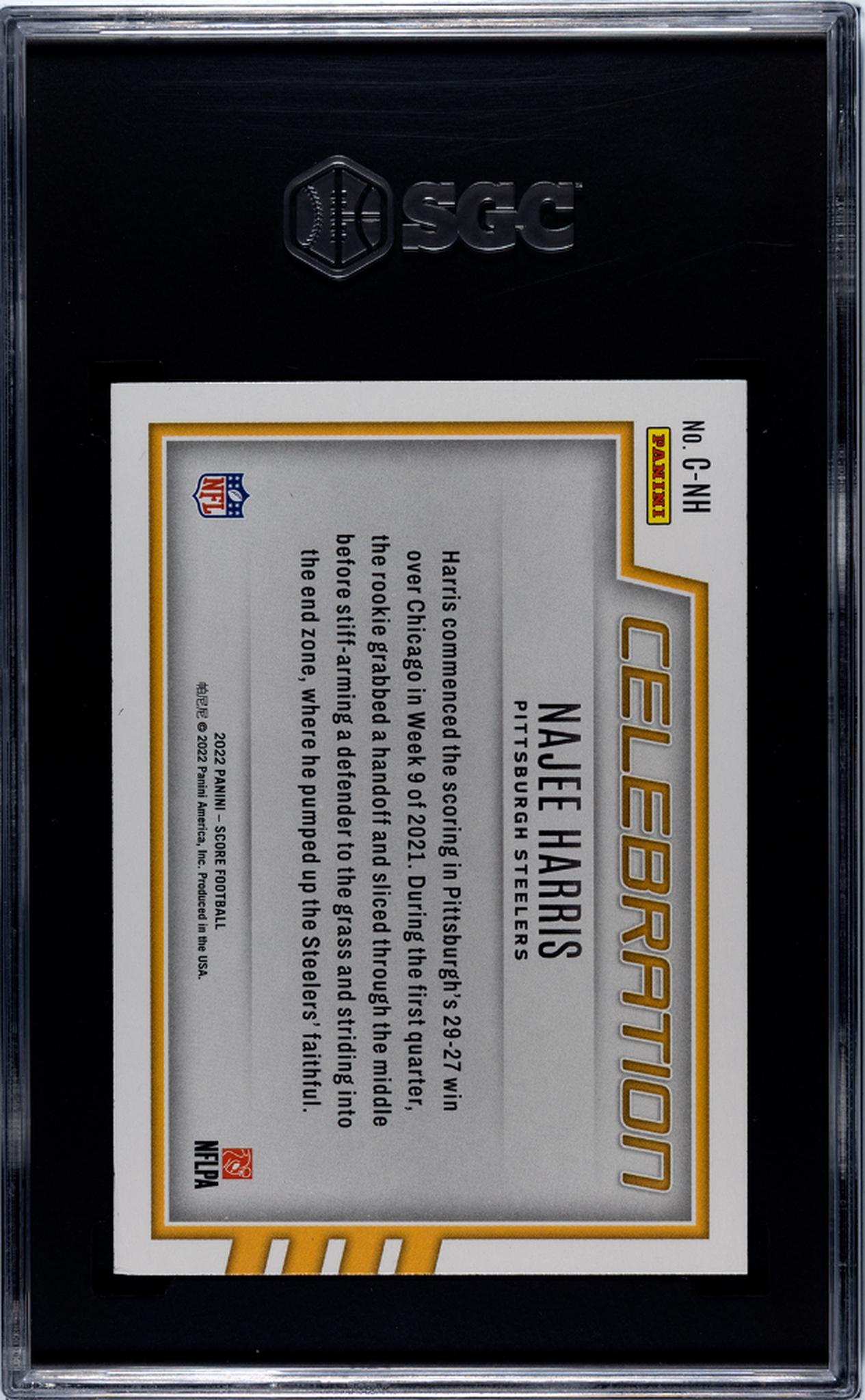 2022 Panini Score #C-NH Najee Harris Celebration SGC 9.5