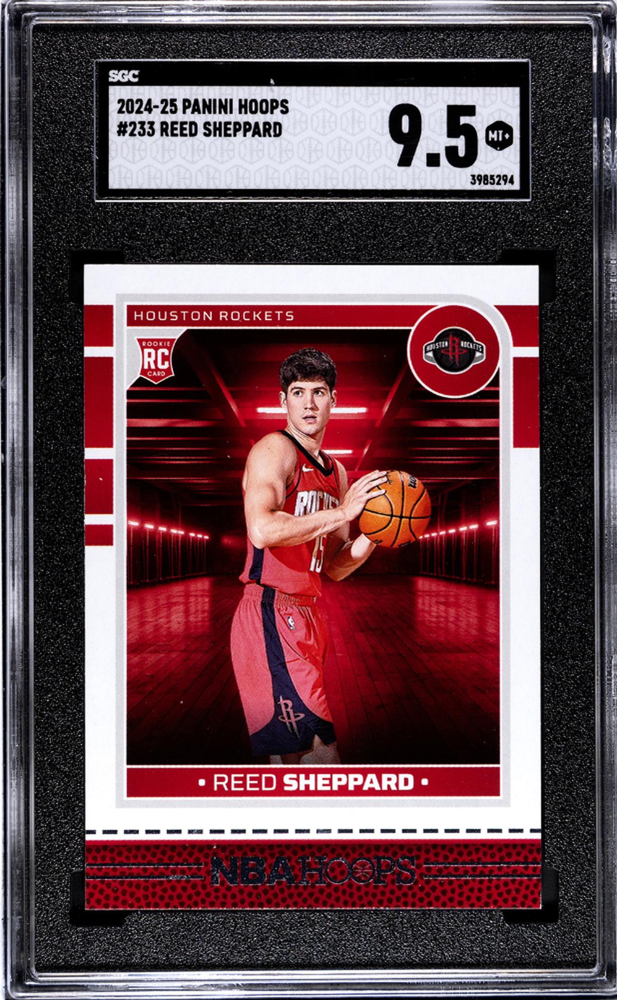 2024-25 Panini Hoops Reed Sheppard #233 RC SGC 9.5
