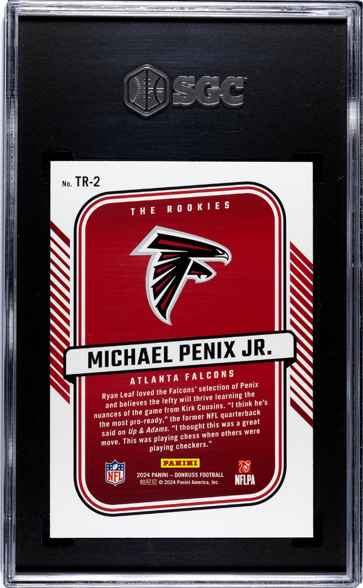 2024 Donruss #TR-2 Michael Penix Jr. The Rookies SGC 10