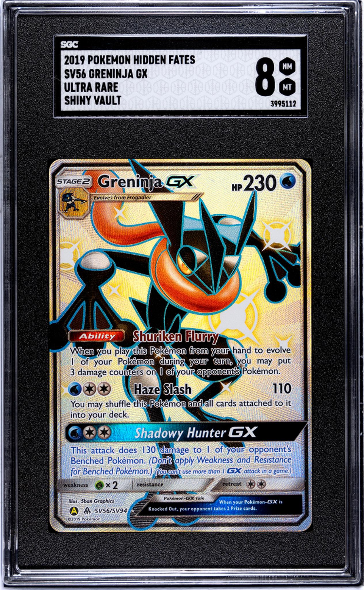 2019 Pokemon Hidden Fates #SV56/SV94 Greninja GX Shiny Vault SGC 8