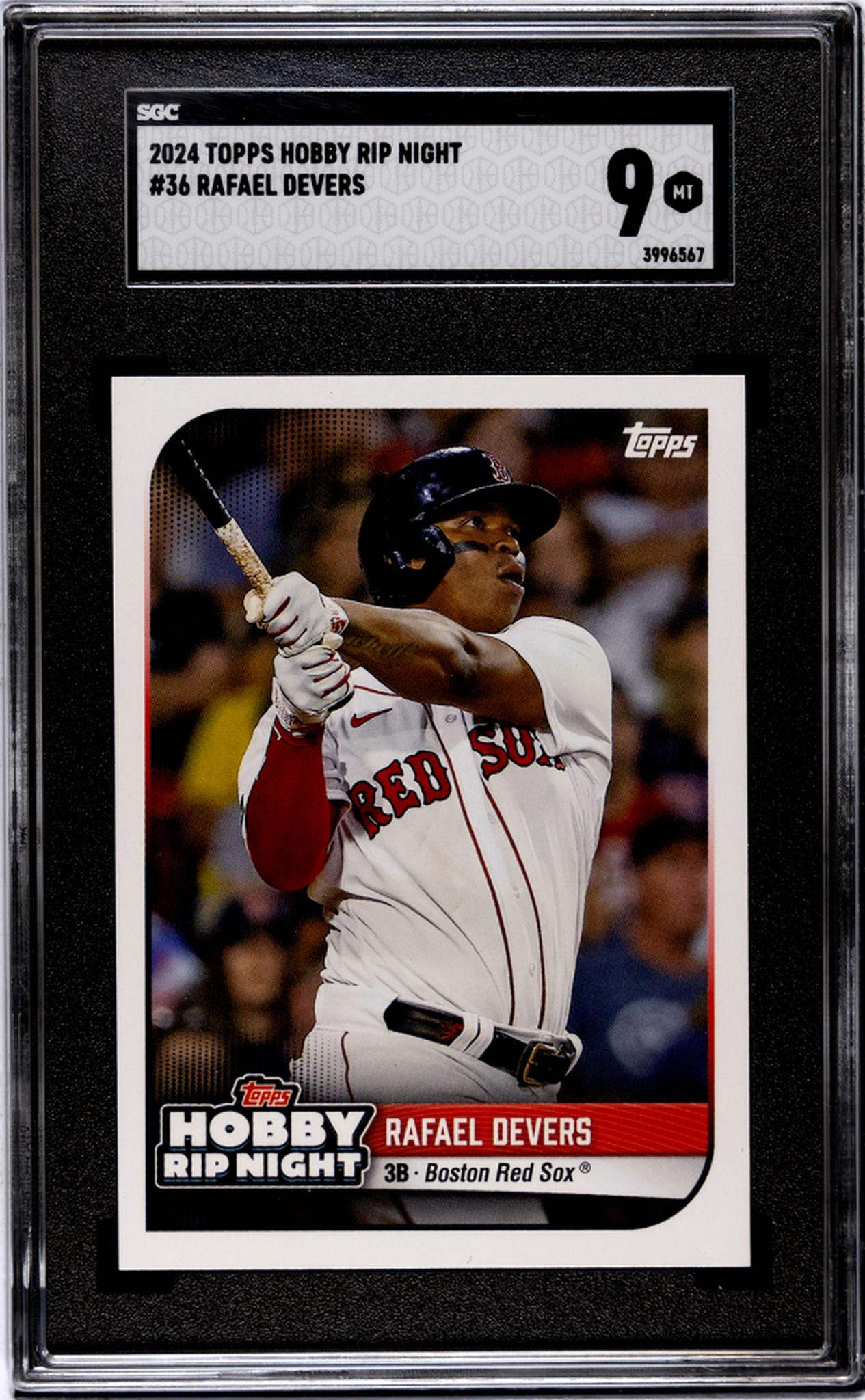 2024 Topps #36 Rafael Devers Hobby Rip Night SGC 9