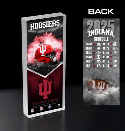 Highland Mint Indiana Hoosiers 2025 Football Schedule Acrylic BlocKart