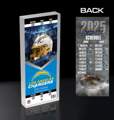 Highland Mint Los Angeles Chargers 2025 Schedule 3D Ticket BlocKart