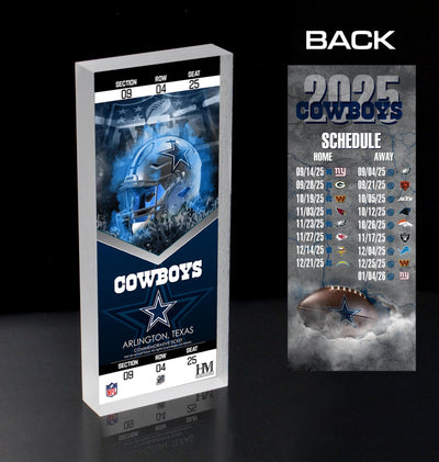 Highland Mint Dallas Cowboys 2025 Schedule 3D Ticket BlocKart