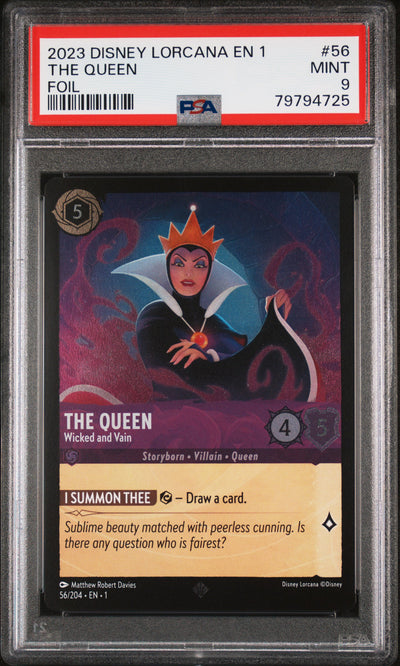 Disney Lorcana The Queen #56 Foil 2023 PSA 9