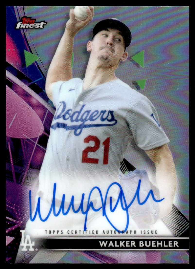 2021 Topps Finest #FA-WB Walker Buehler Finest Autographed Los Angeles Dodgers