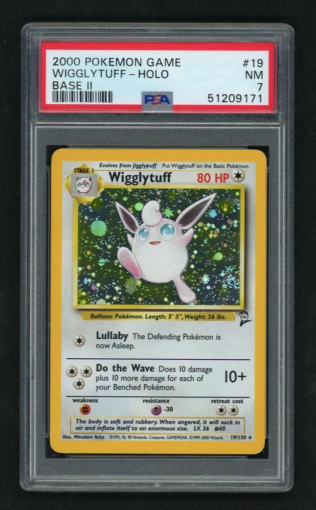 2000 Pokemon Base Set 2 Holo Wigglytuff #19 PSA 7