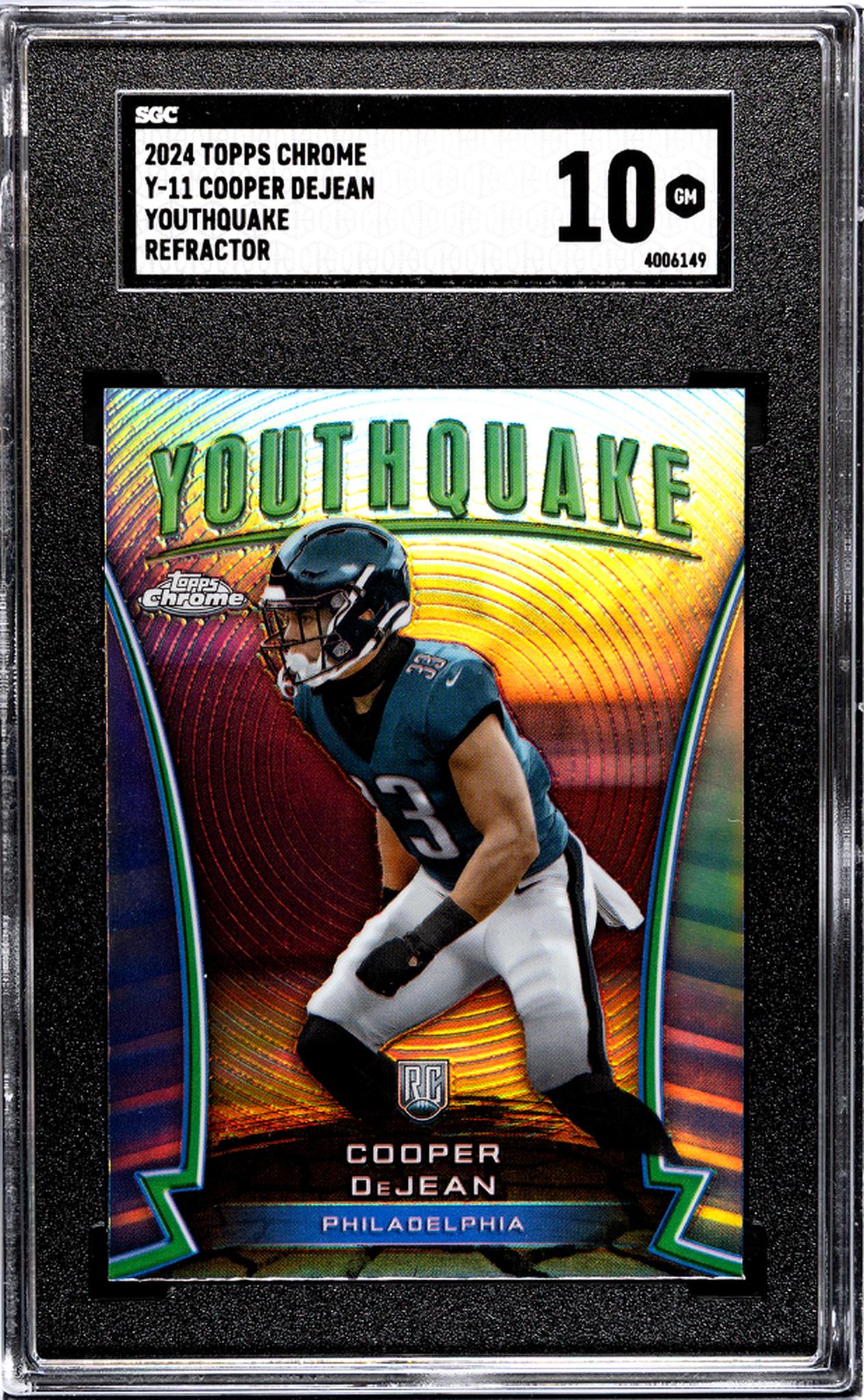 2024 Topps Chrome #Y-11 Cooper Dejean Youthquake Refractor SGC 10