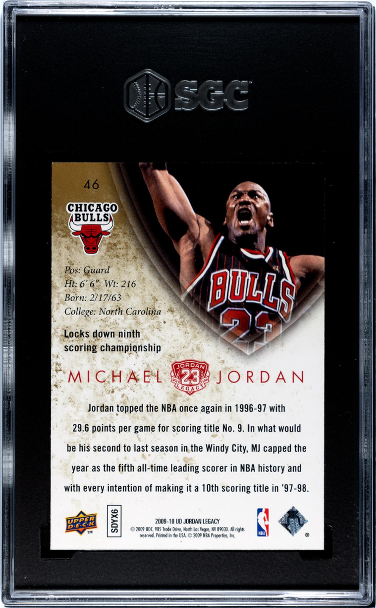 2009 Jordan Legacy #46 Michael Jordan SGC 8