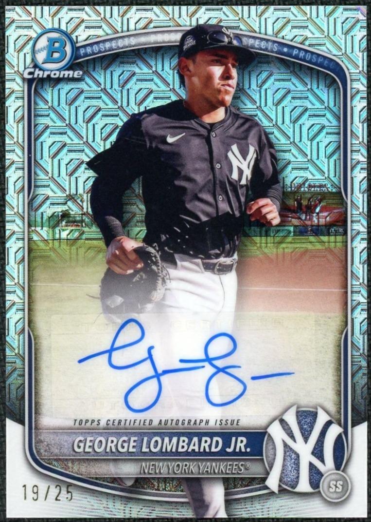 2025 Bowman Chrome Mega Box Mojo George Lombard Jr. Image Variation Auto /25