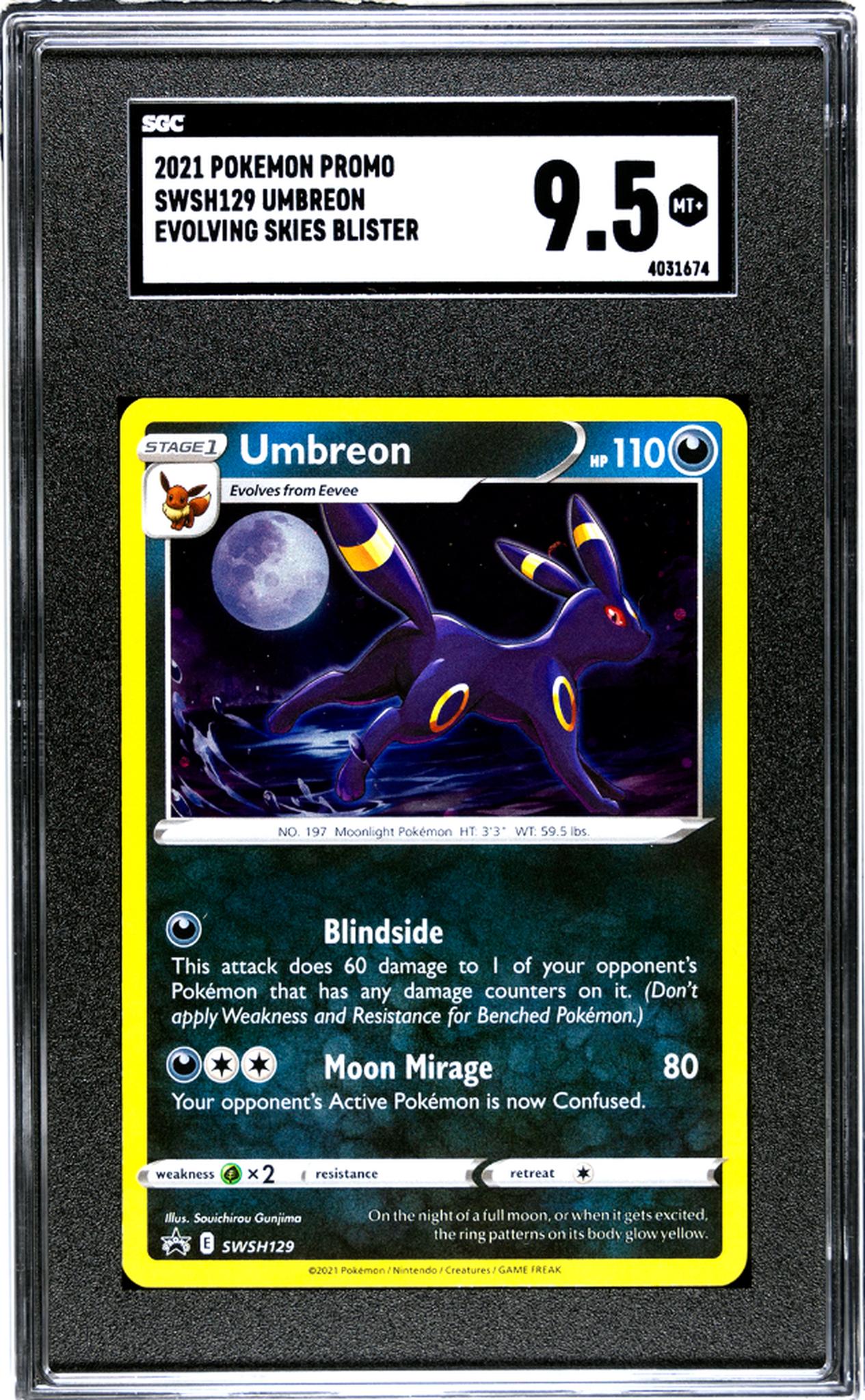 2021 Pokémon SWSH Promo Umbreon #SWSH129 Holo SGC 9.5