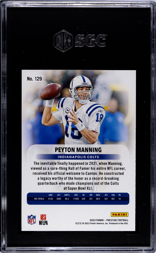 2023 Panini Prestige Peyton Manning Xtra Points #129 SGC 10