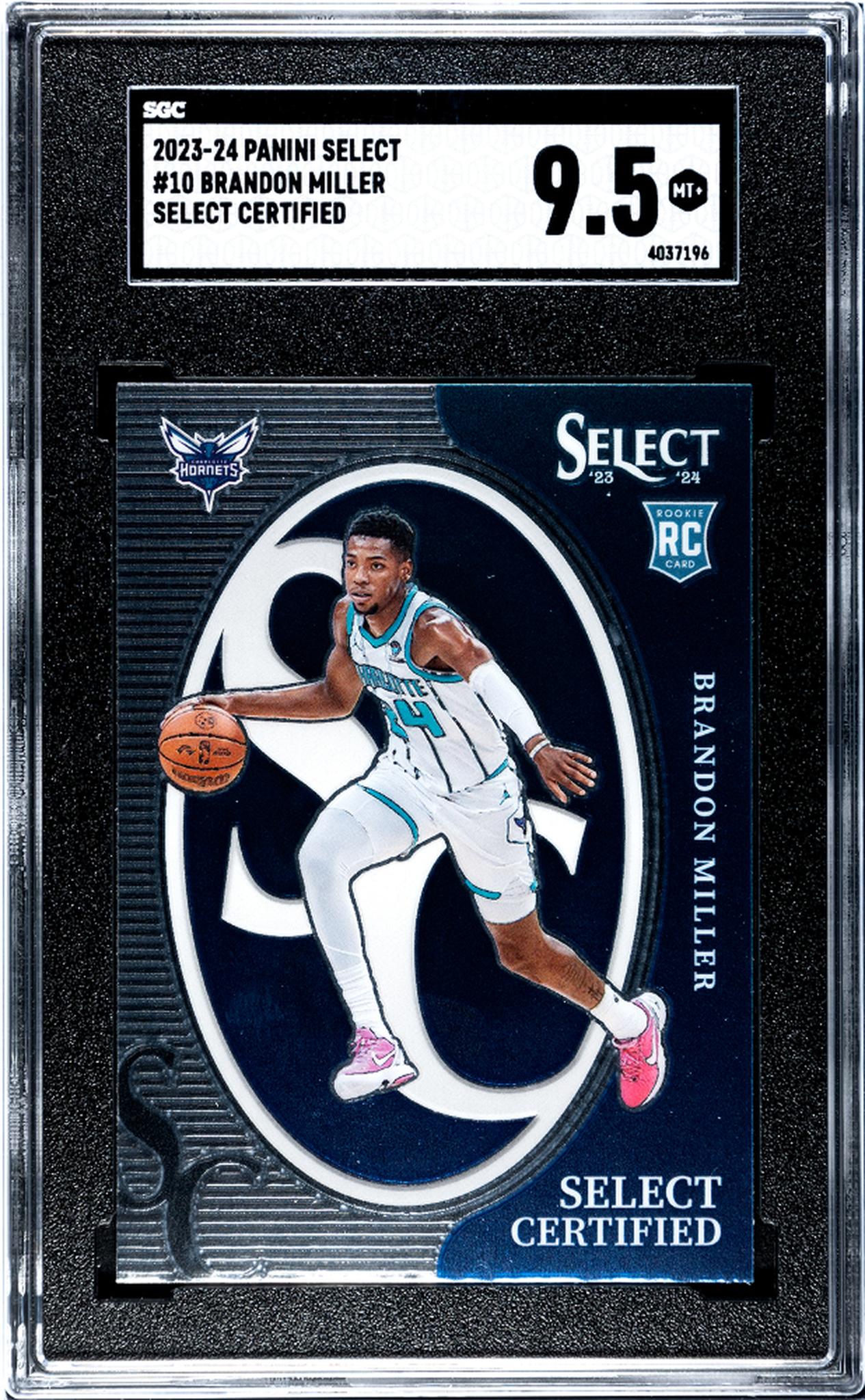 2023-24 Panini Select #10 Brandon Miller Select Certified SGC 9.5