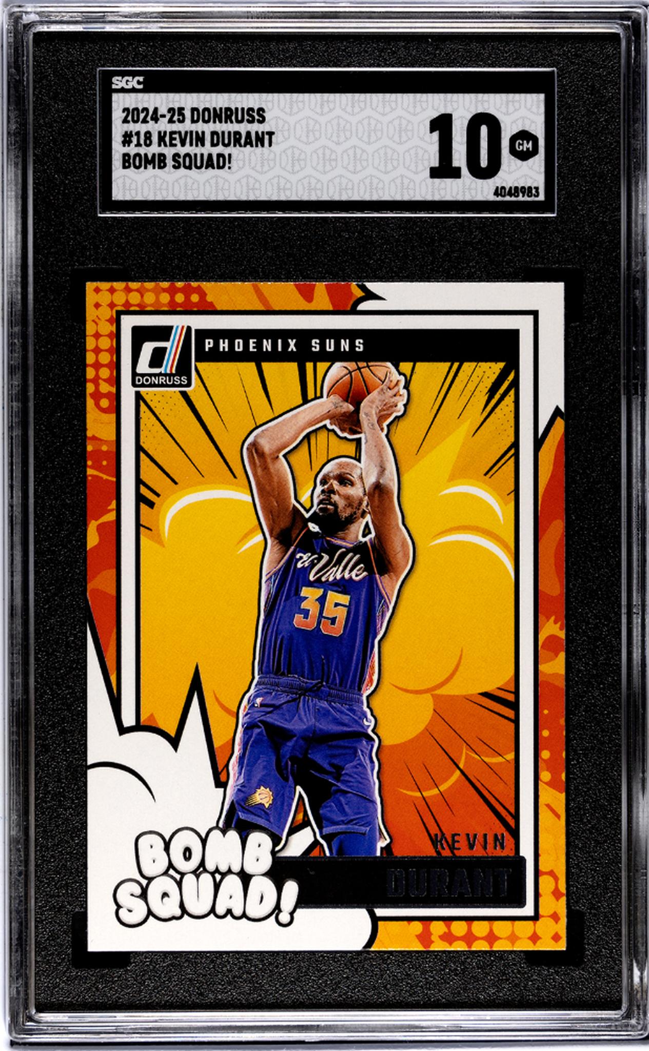 2024-25 Donruss #18 Kevin Durant Bomb Squad! SGC 10