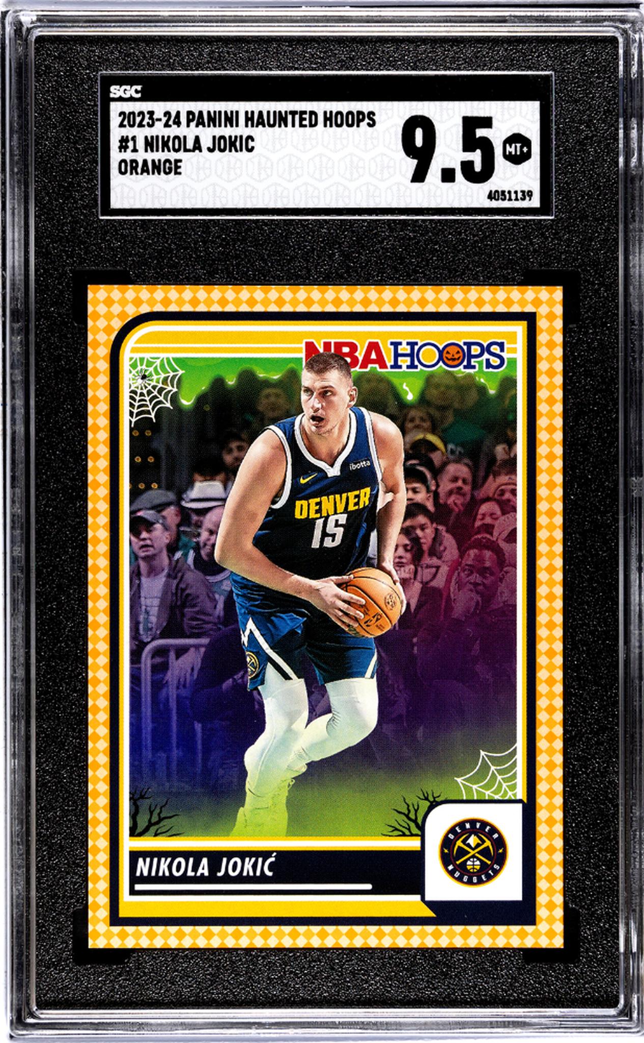 2023-24 Panini Haunted Hoops #1 Nikola Jokic Orange SGC 9.5