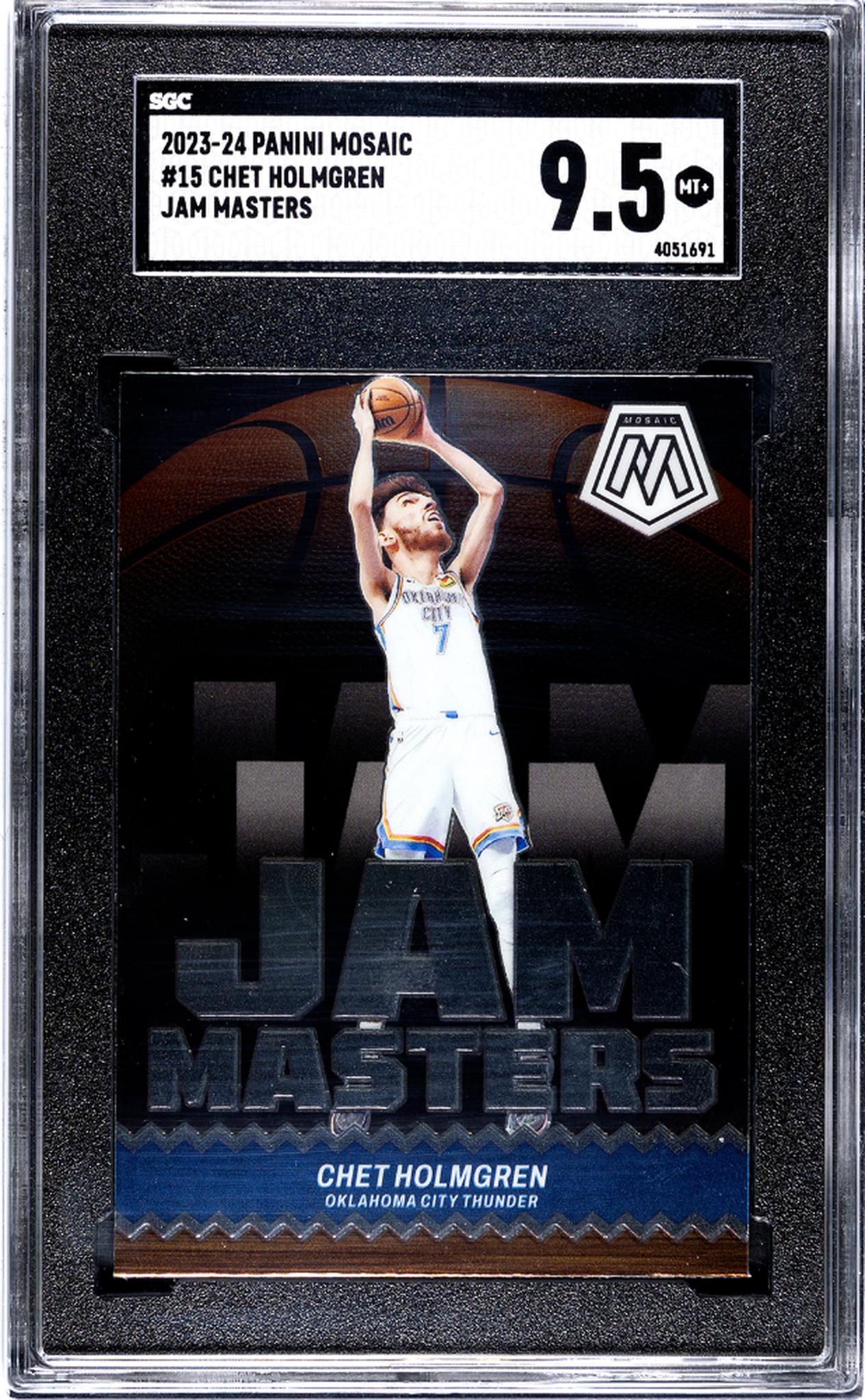 2023-24 Panini Mosaic #15 Chet Holmgren Jam Masters SGC 9.5