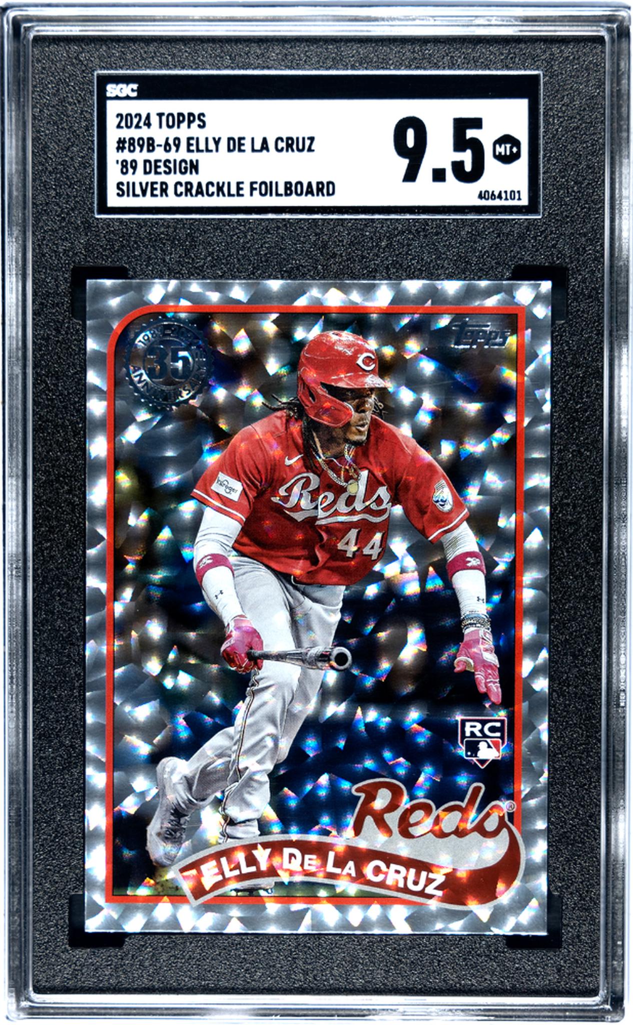 2024 Topps 89 Design Silver Crackle Foilboard Elly De La Cruz #89B-69 RC SGC 9.5