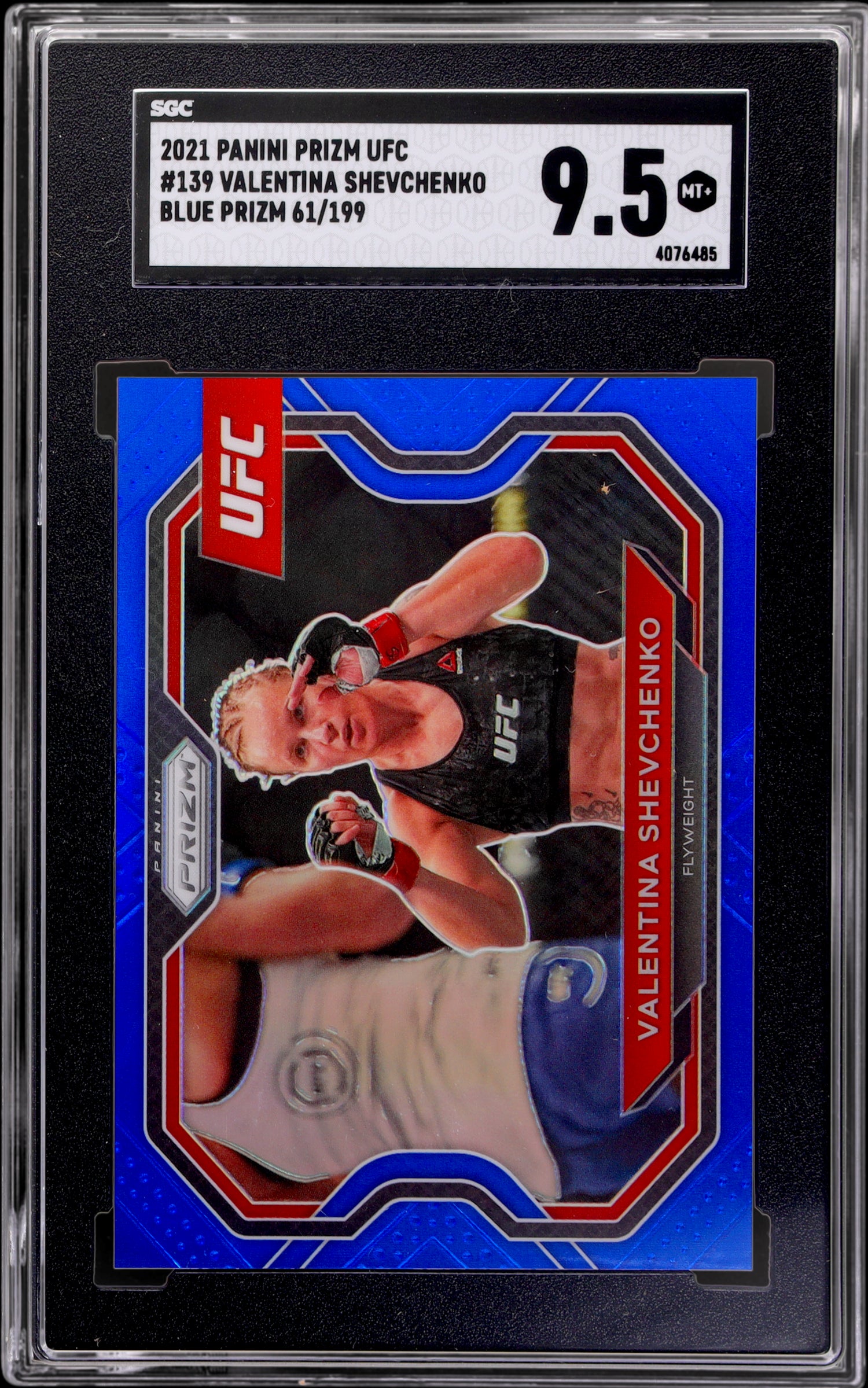 2021 Panini Prizm Blue Valentina Shevchenko #139 /199 SGC 9.5