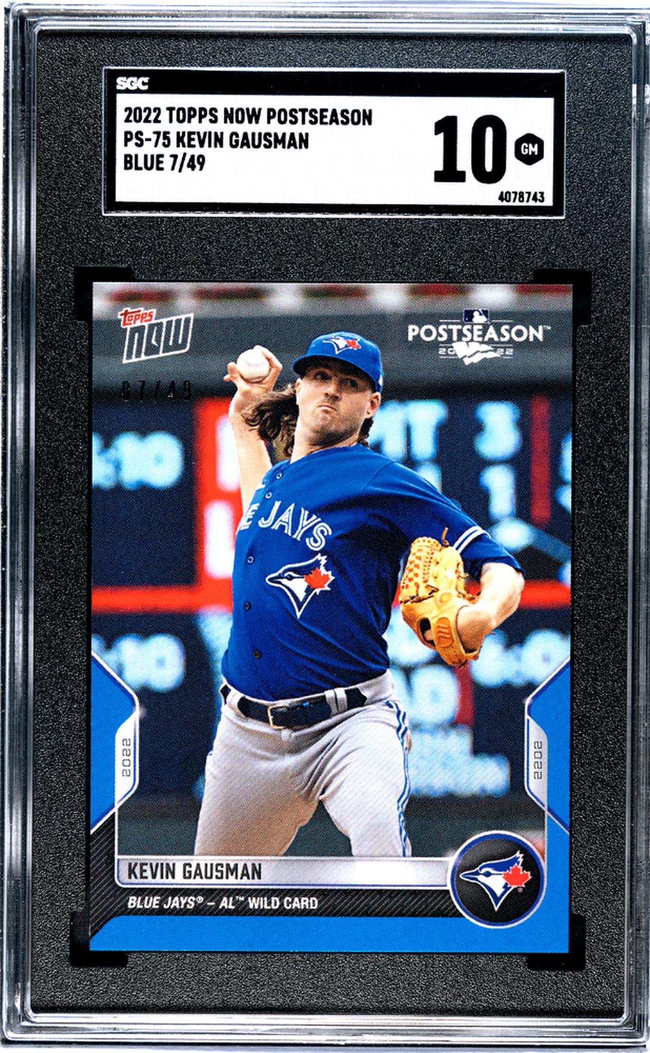 2022 Topps Now #PS-75 Kevin Gausman Postseason Blue /49 SGC 10 