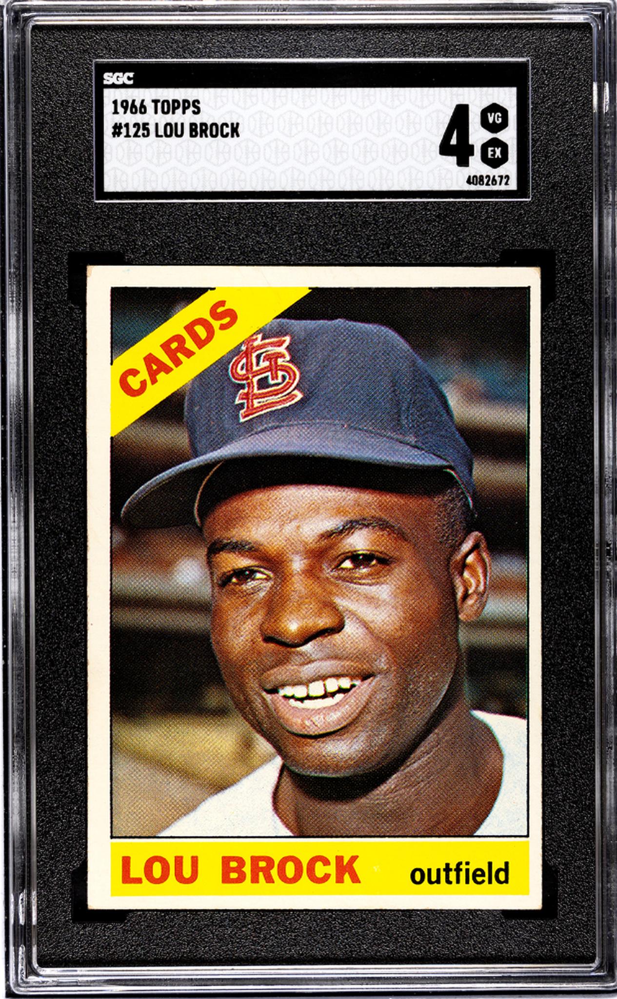 1966 Topps #125 Lou Brock SGC 4