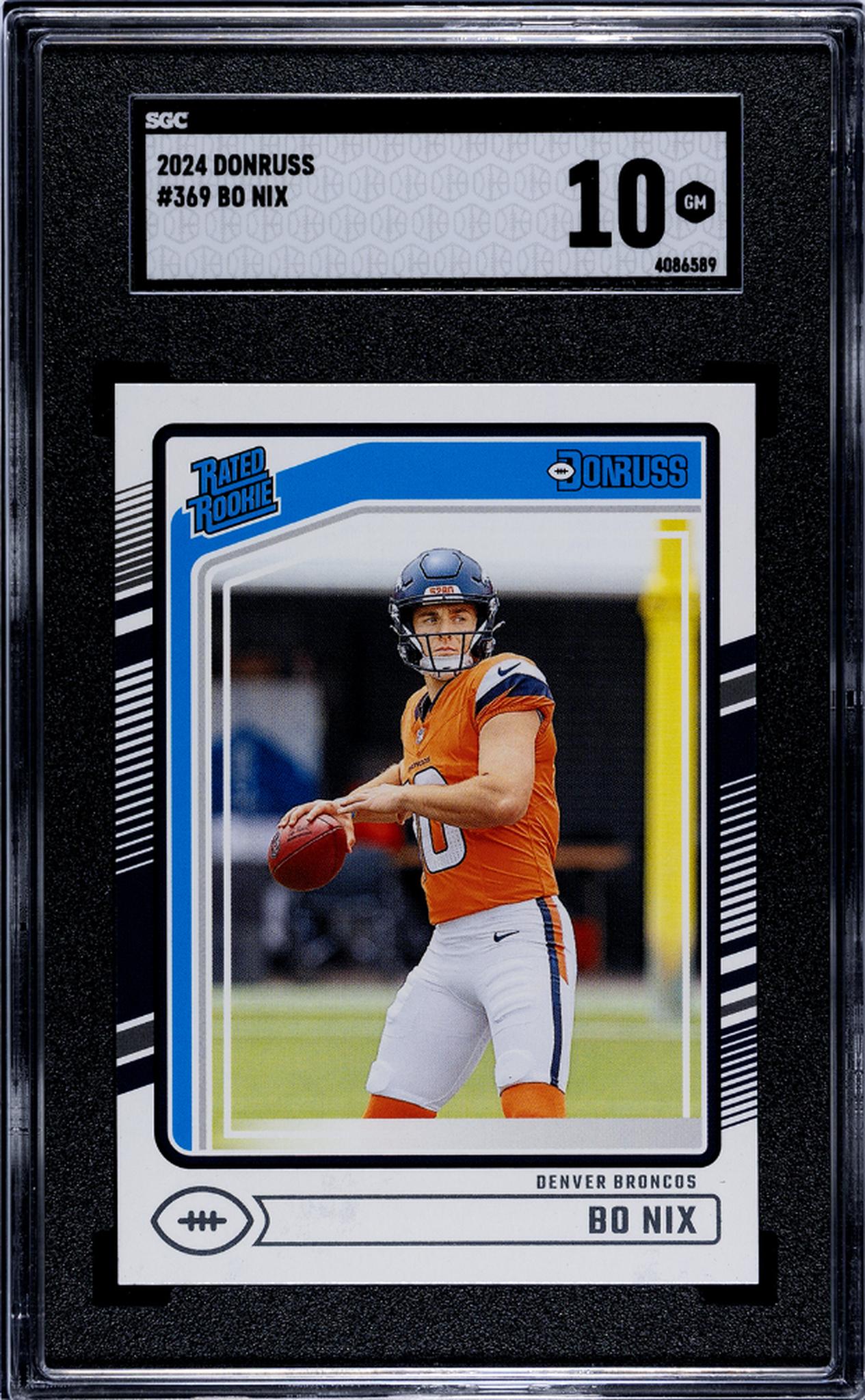 2024 Donruss #369 Bo Nix SGC 10