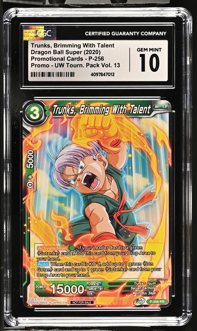 Dragon Ball Super Trunks, Brimming With Talent Promo P-256 CGC 10