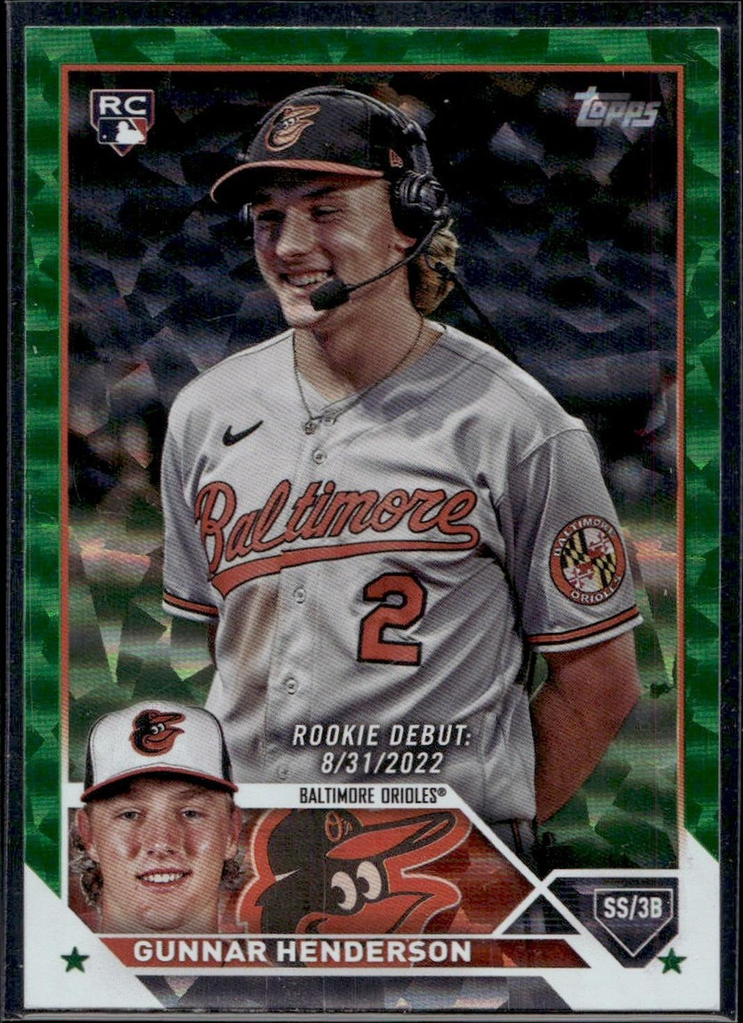 2023 Topps Update Series #US18 Gunnar Henderson Green Foil