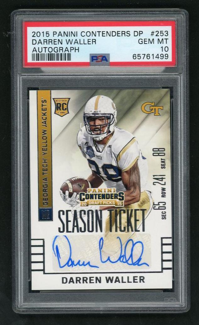 2015 Panini Contenders Draft Picks Autographed Darren Waller #253 PSA 10
