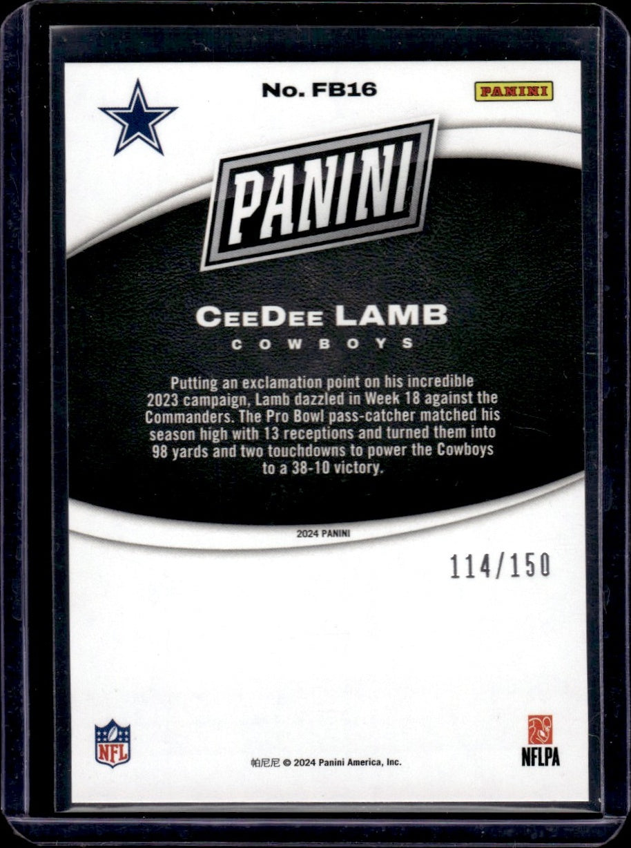 2024 Panini #FB16 CeeDee Lamb /150 Cowboys