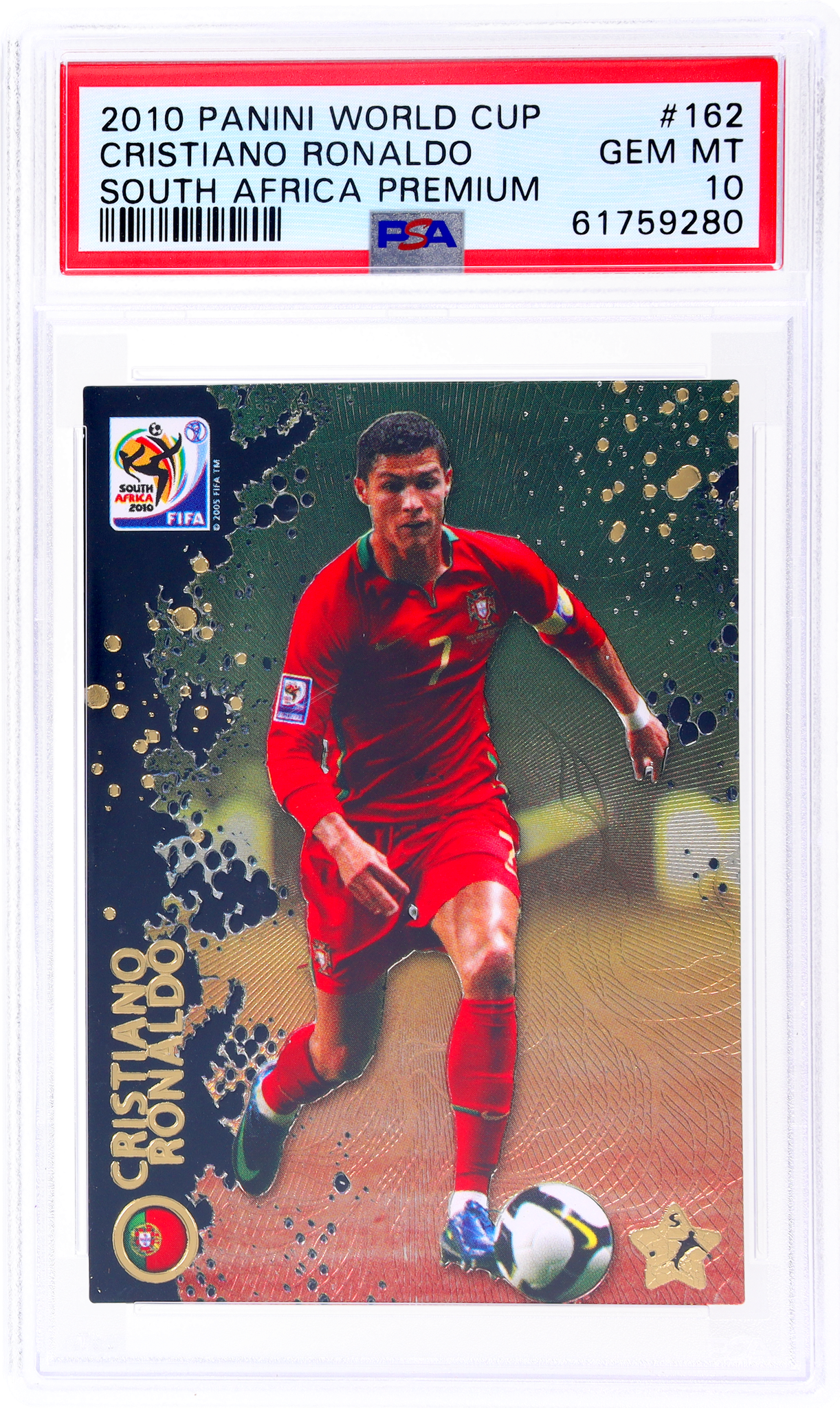 2010 Panini Fifa World Cup #162 Cristiano Ronaldo PSA 10