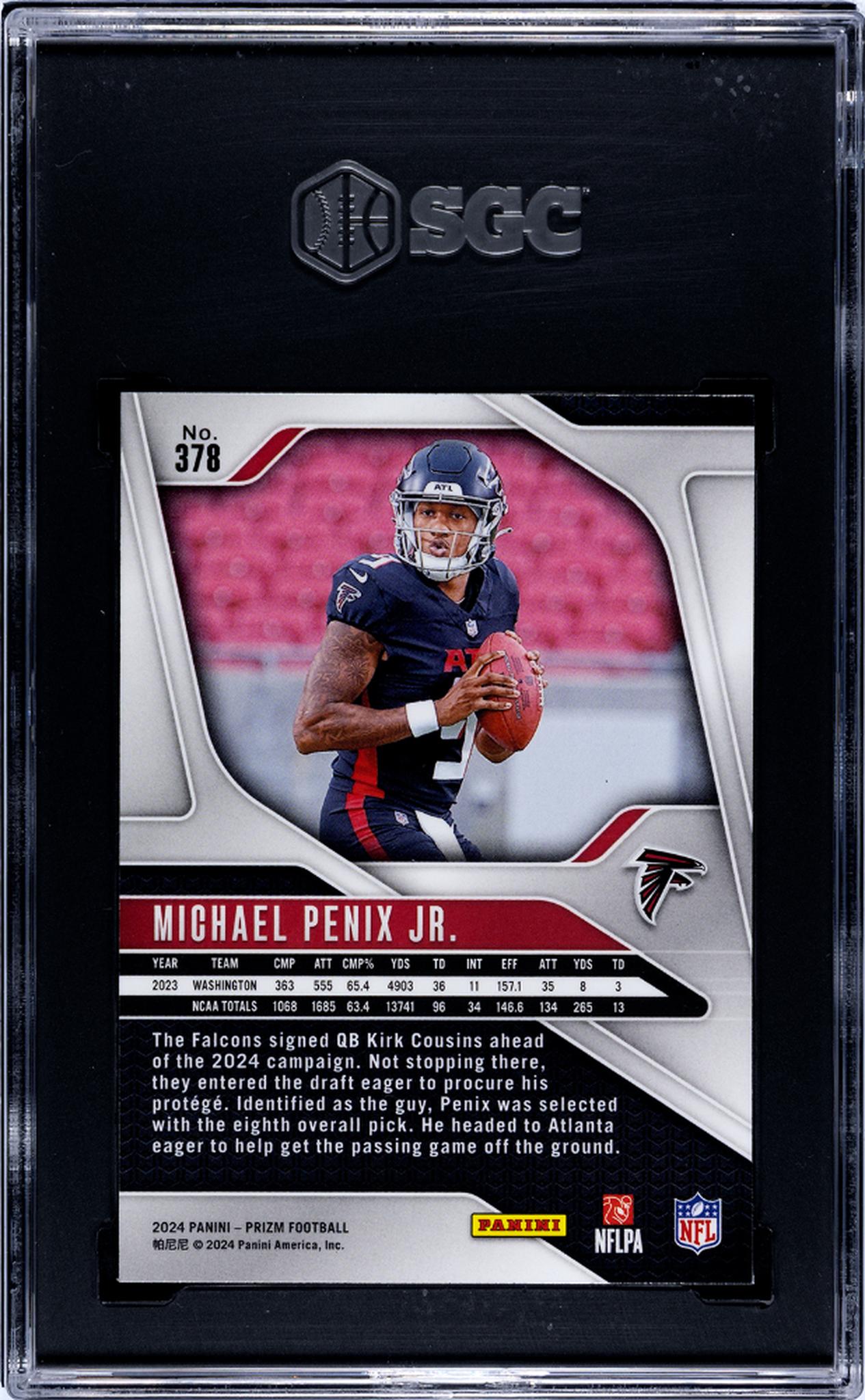 2024 Prizm #378 Michael Penix Jr. SGC 9