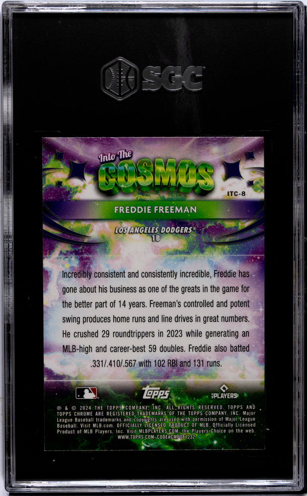 2024 Topps Chrome #ITC-8 Freddie Freeman Into The Cosmos SGC 10