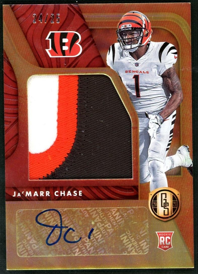 2021 Gold Standard Ja'Marr Chase Rookie Patch Autograph /25