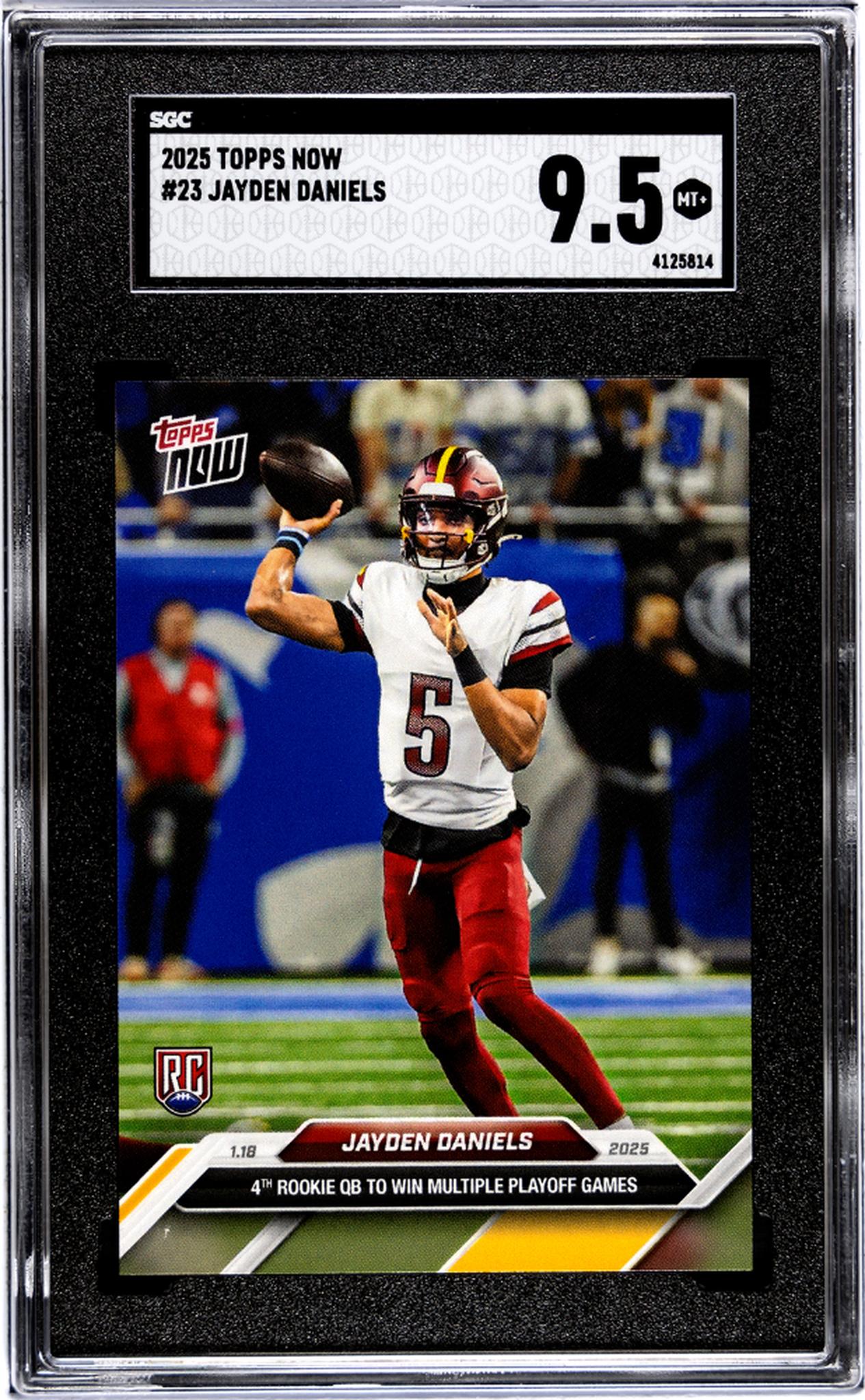 2025 Topps Now #23 Jayden Daniels SGC 9.5