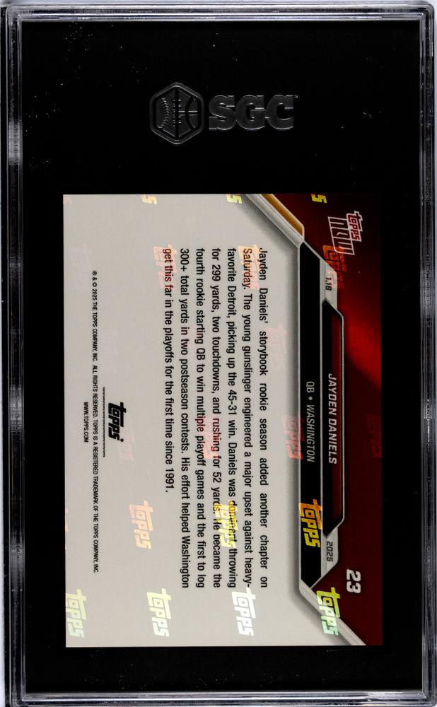 2025 Topps Now #23 Jayden Daniels SGC 9.5