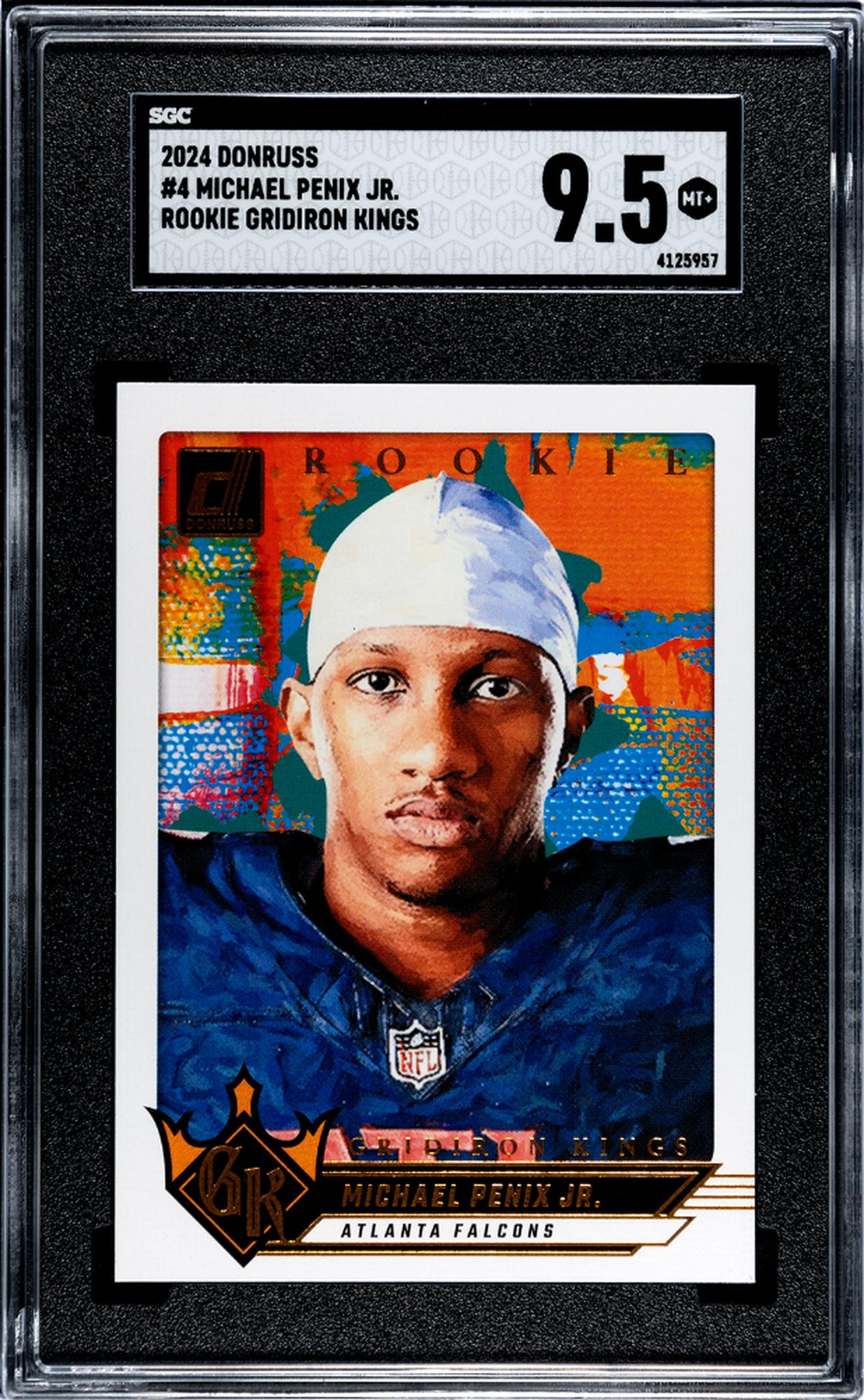 2024 Panini Donruss Rookie Gridiron Kings Michael Penix Jr. #4 SGC 9.5