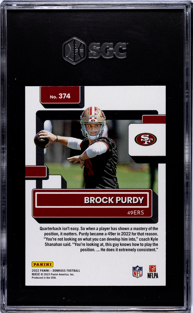 2022 Donruss #374 Brock Purdy SGC 8.5