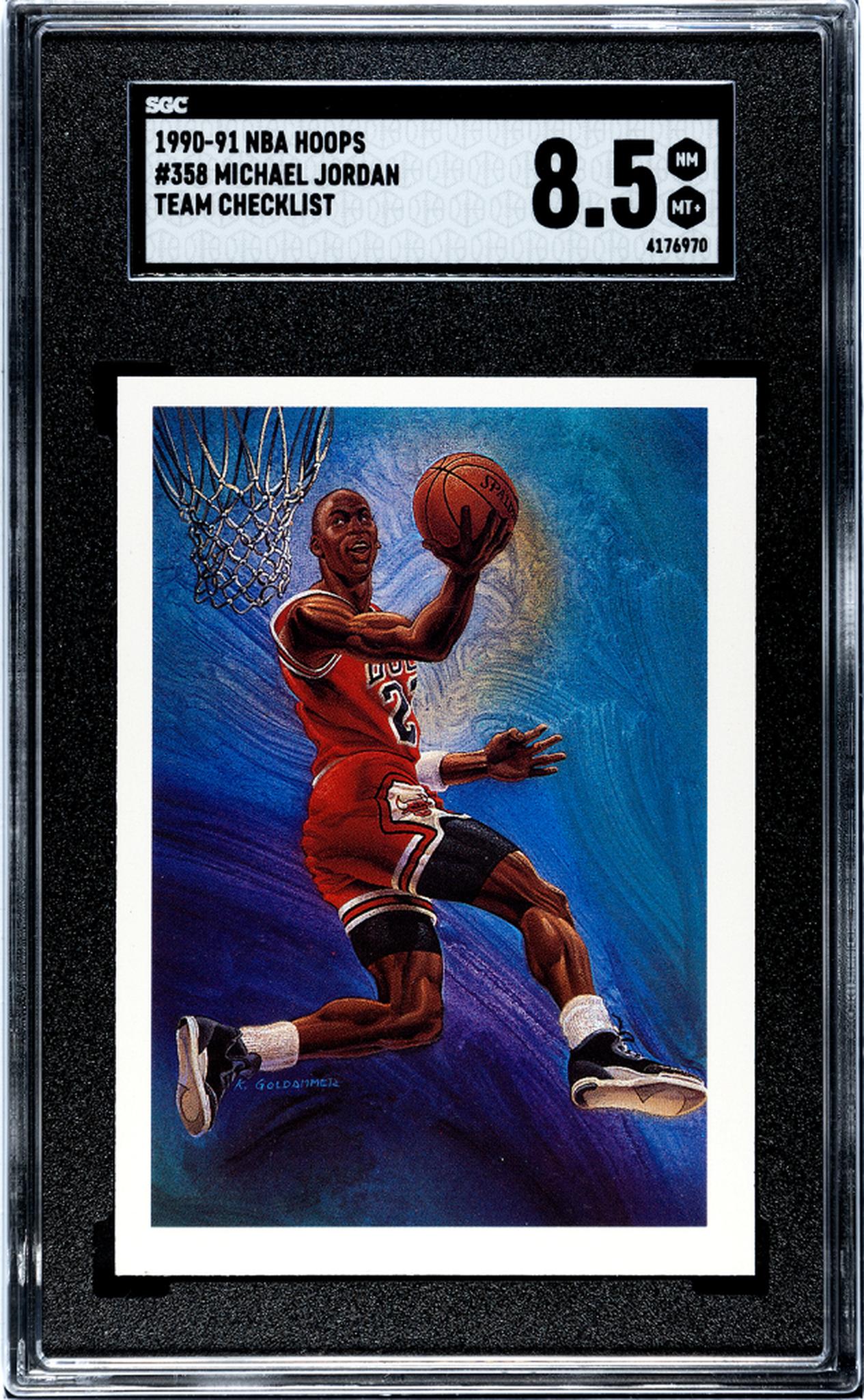 1990 Hoops #358 Michael Jordan SGC 8.5