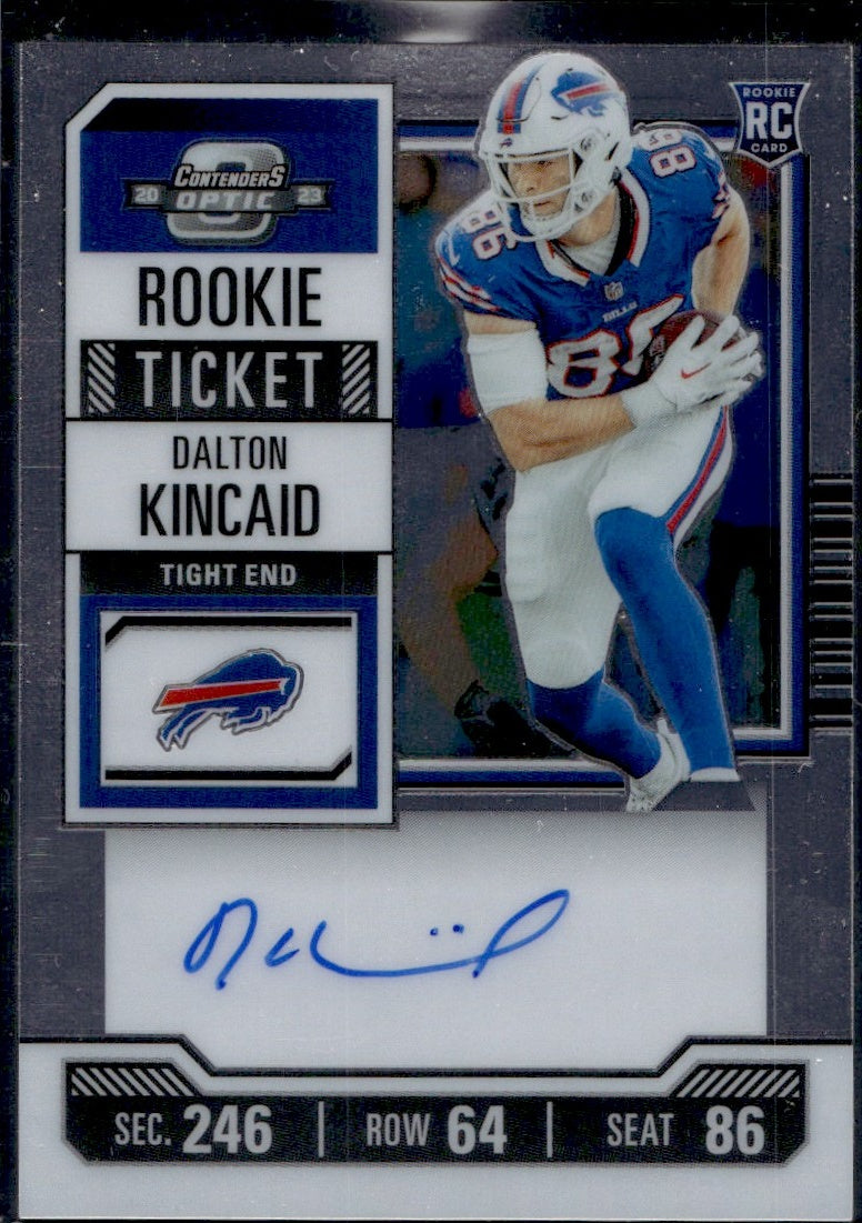 2023 Panini Contenders Optic Rookie Ticket Auto #107 Dalton Kincaid