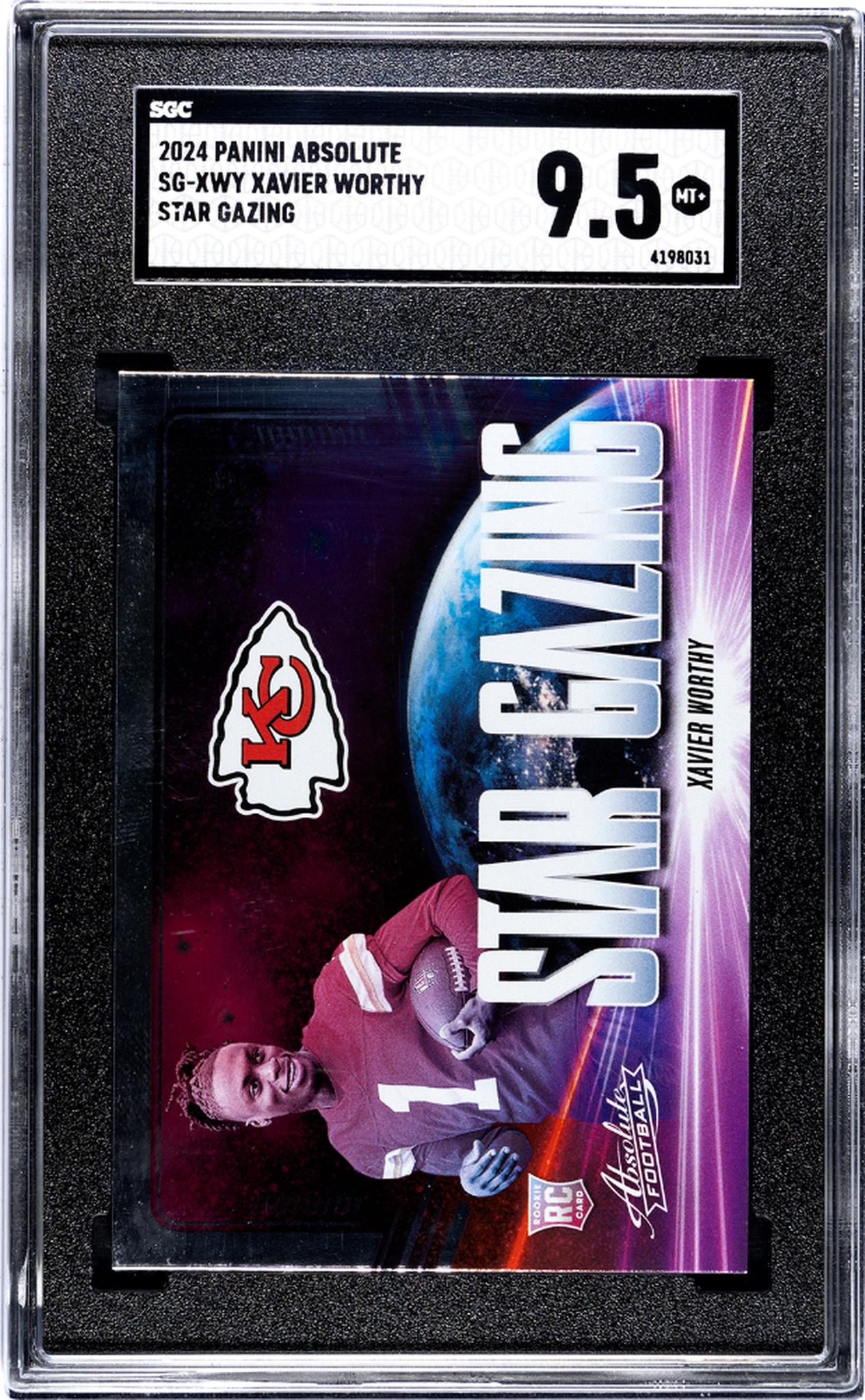 2024 Panini Absolute Star Gazing Xavier Worthy #SG-XWY RC SGC 9.5