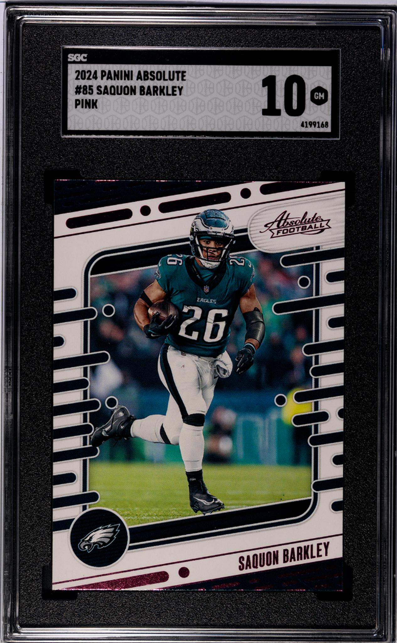 2024 Panini Absolute Football Pink Saquon Barkley #85 SGC 10