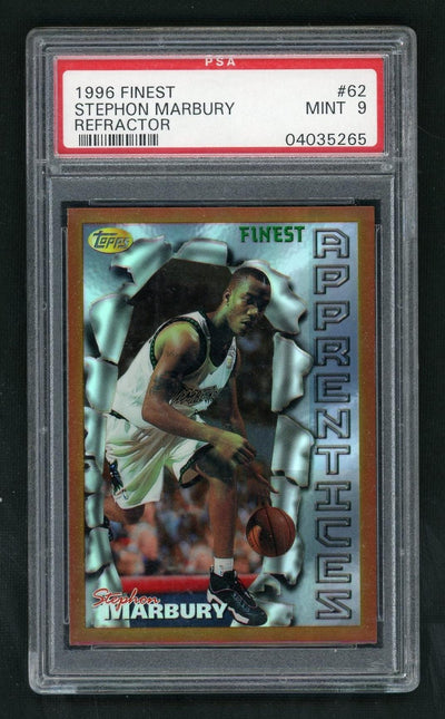1996 Finest Apprentices Stephon Marbury #62 Refractor PSA 9