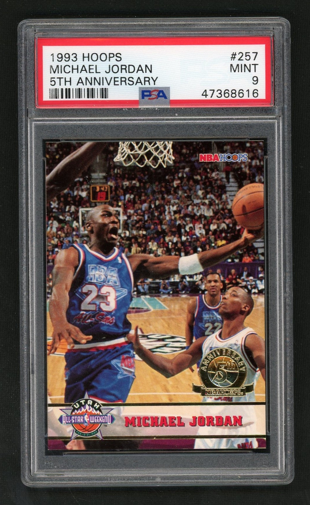 1993 Hoops All Star 5th Anniversary Gold Michael Jordan #257 PSA 9
