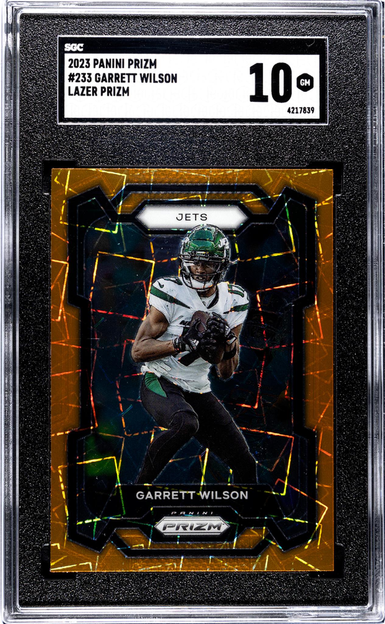 2023 Prizm #233 Garrett Wilson Lazer Prizm SGC 10