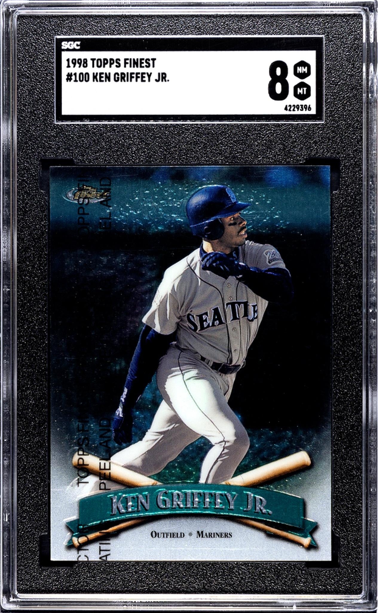 1998 Topps Finest #100 Ken Griffey Jr. SGC 8