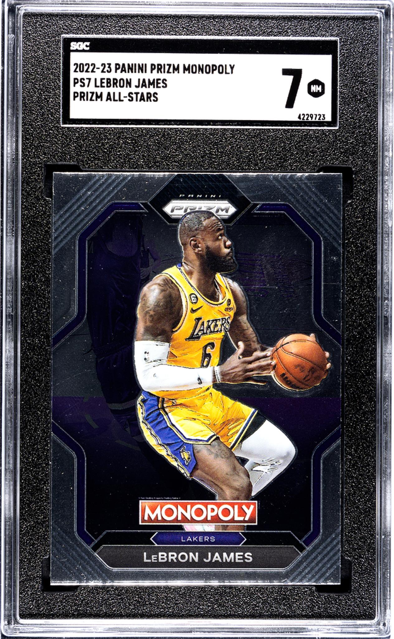 2022-23 Panini Prizm Monopoly Prizm All-Stars LeBron James #PS7 SGC 7