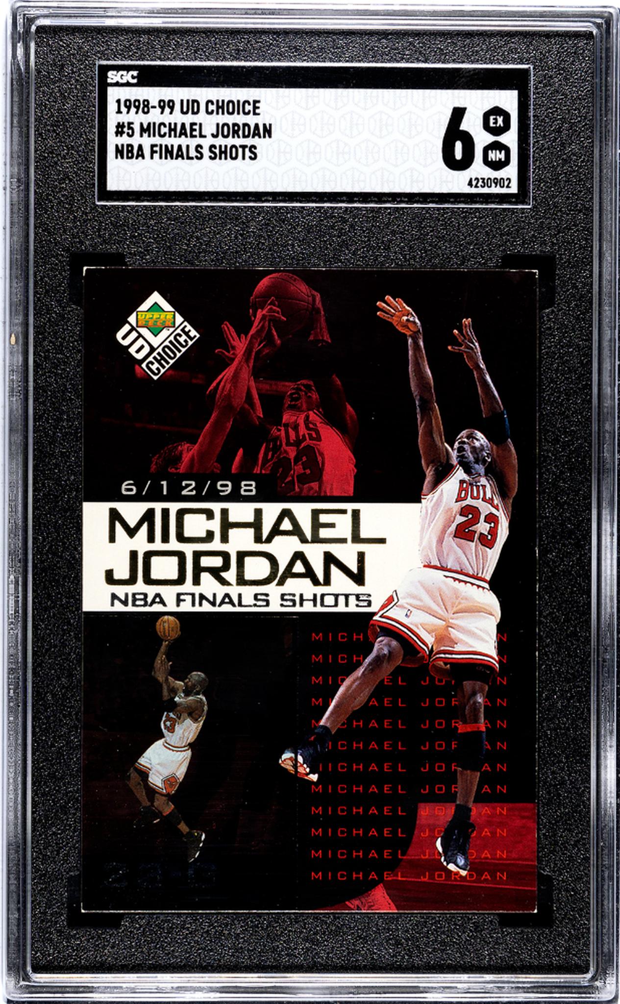1998-99 Upper Deck UD Choice NBA Finals Shots Michael Jordan #5 SGC 6