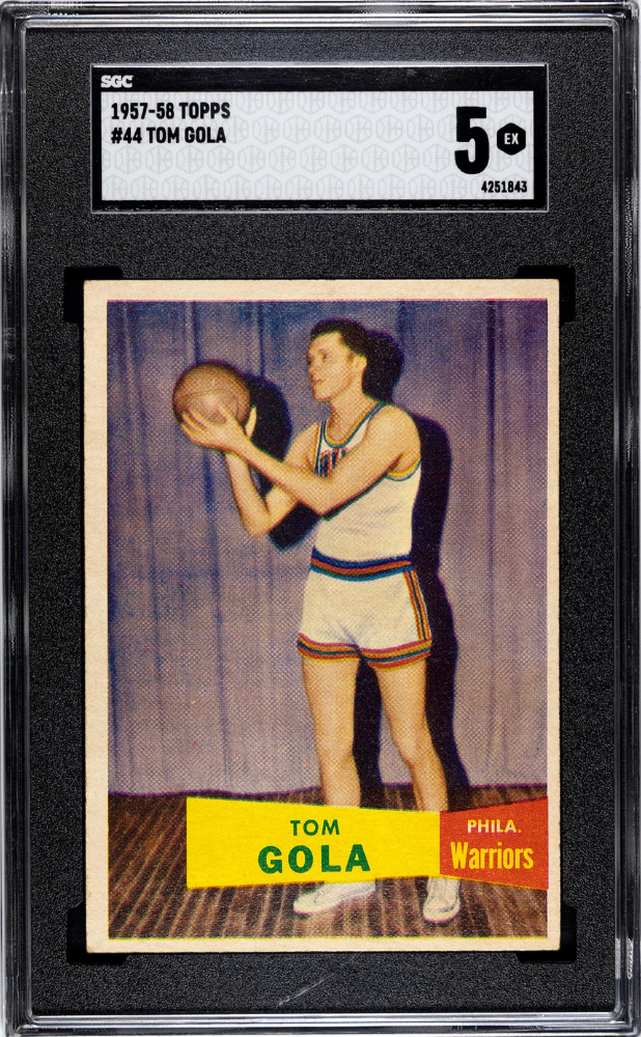 1957-58 Topps Basketball Tom Gola #44 SGC 5