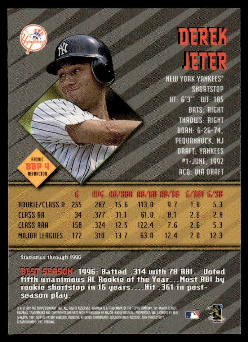 1997 Bowman's Best Derek Jeter Atomic Refractor
