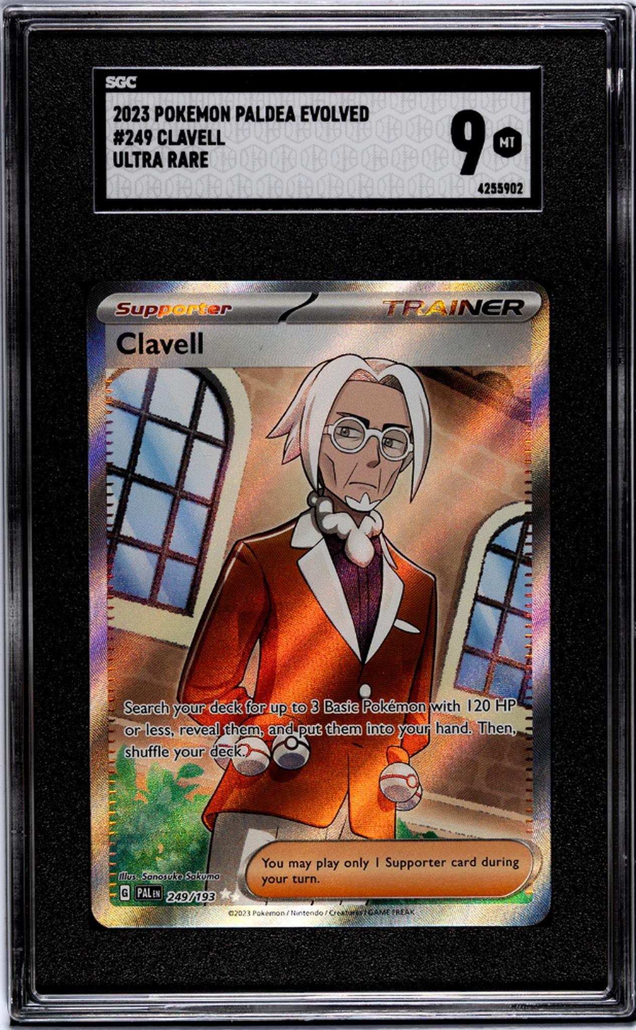 2023 Pokemon #249/193 Clavell Paldea Evolved SGC 9
